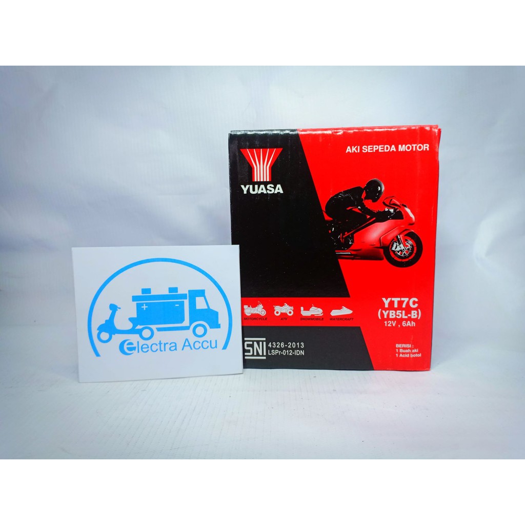 Jual Aki Motor Honda Astrea Grand YT7C GM5Z Yuasa Accu Kering Ori