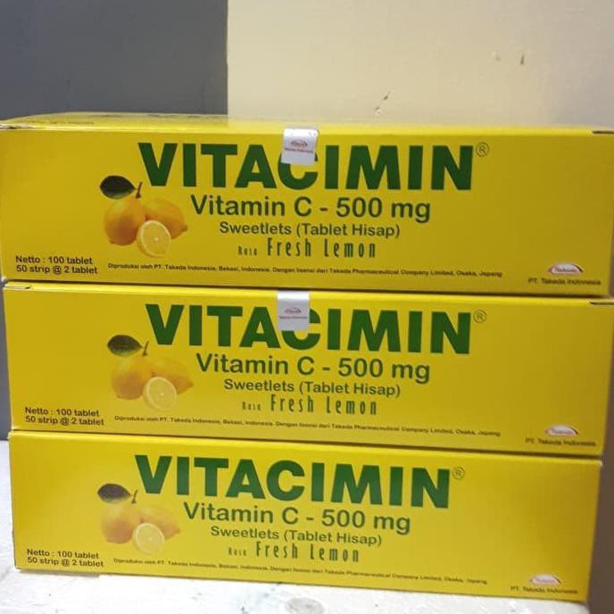 Jual Vitacimin Vitamin C 500mg Tablet Hisap 1 Box Isi 100 Tablet Shopee Indonesia 5045