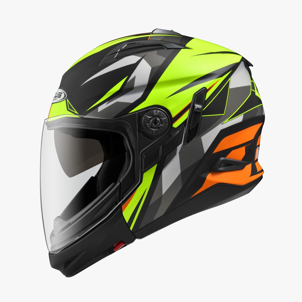 Jual CACAT ZEUS ZS 613C MBLK AJ13 FLUO YEL DOUBLE VISOR Shopee Indonesia