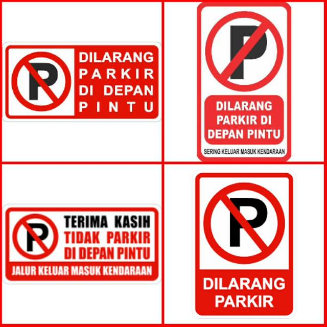 Jual Dilarang Parkir Stiker Poster Banner A4 Big Size 2 Lembar Shopee Indonesia 3194