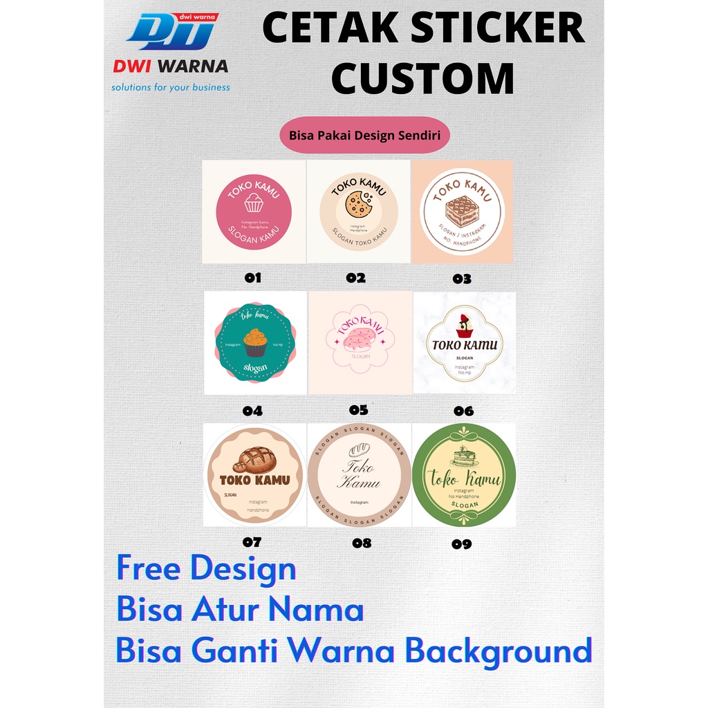 Jual Sticker Vinyl Transparan PERLEMBAR + CUTTING | Cetak Sticker ...