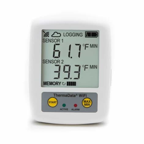 Jual Thermometer Data Logger / ThermaData Wifi Logger Two Channel ...