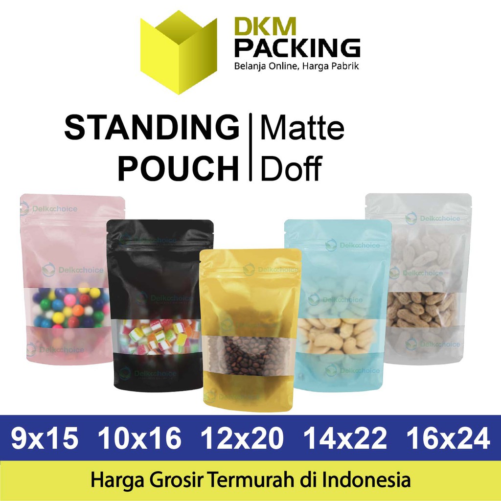 Jual Standing Pouch Window Varian Plastik Klip Sealer Makanan Delkochoice Termurah Shopee