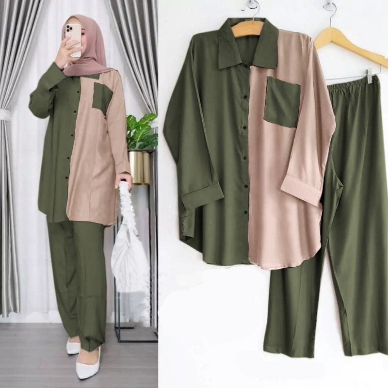 Jual Setelan Basic / Baju Stelan / Basic Daily Set (Baju + Celana) Set ...