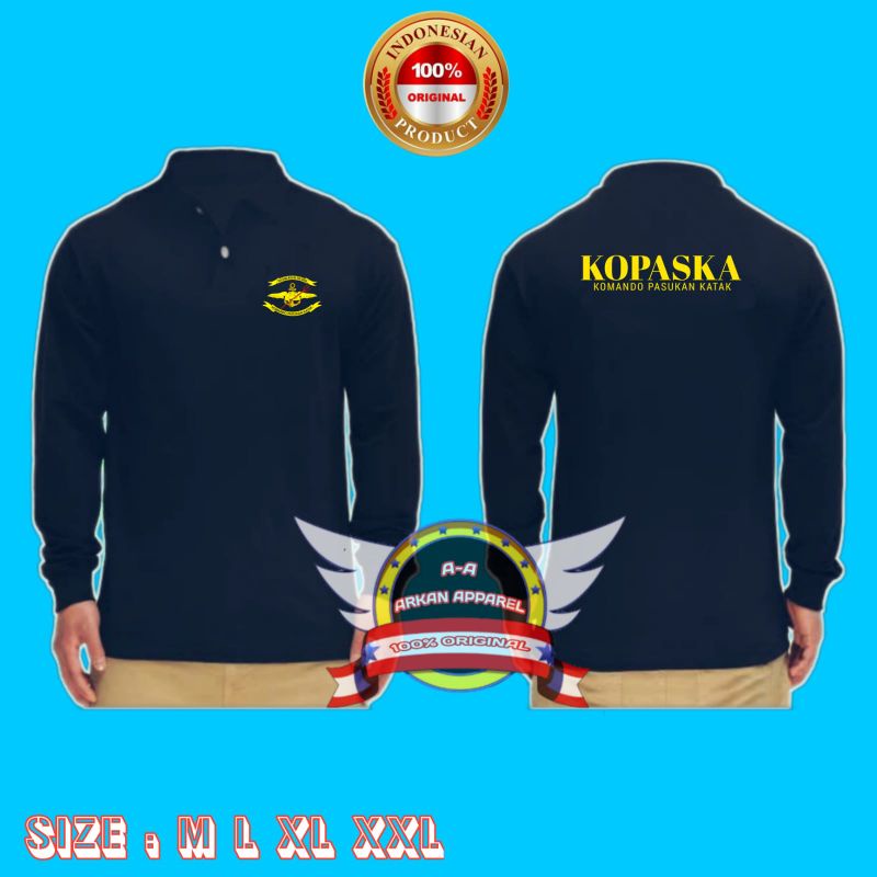 Jual KAOS KERAH KOPASKA POLO SHIRT KOMANDO PASUKAN KATAK | Shopee Indonesia