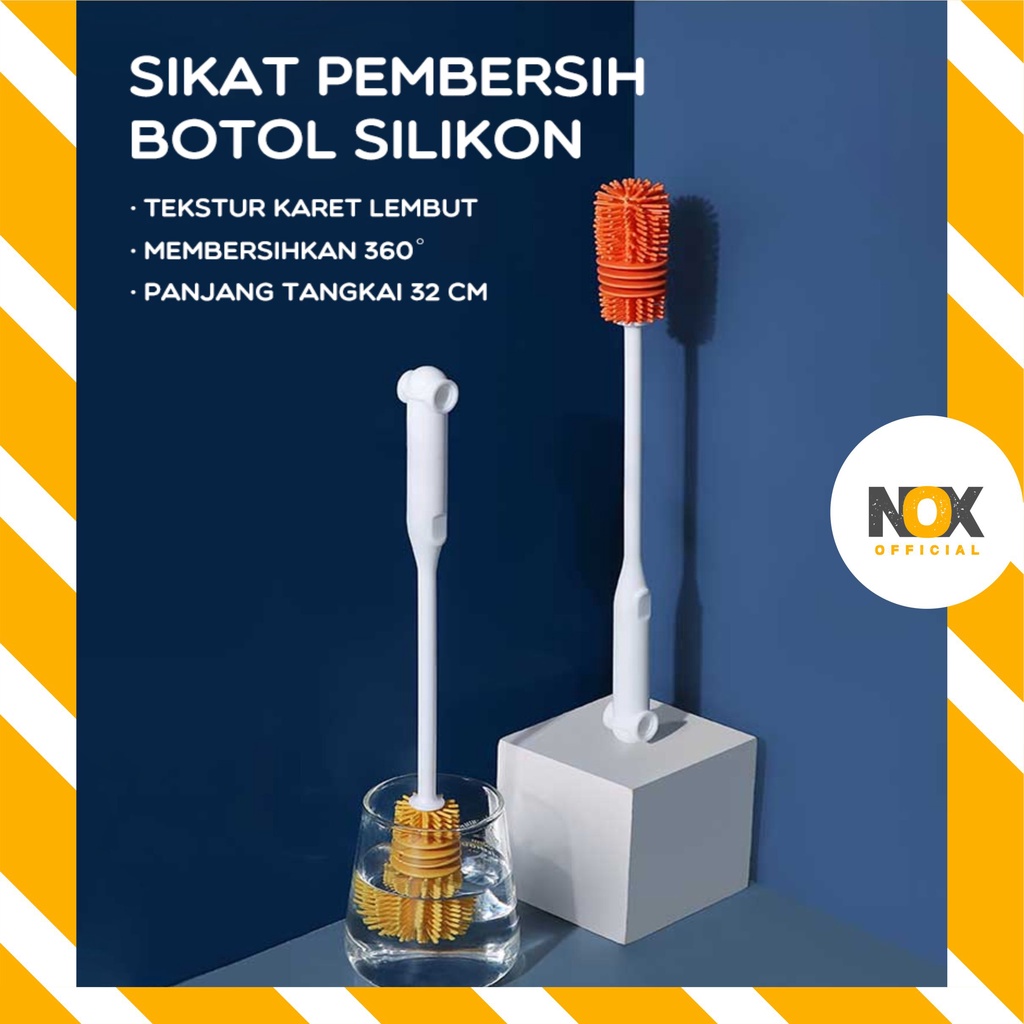 Jual Sikat wc atau botol sikat silikon gagang panjang premium | Shopee