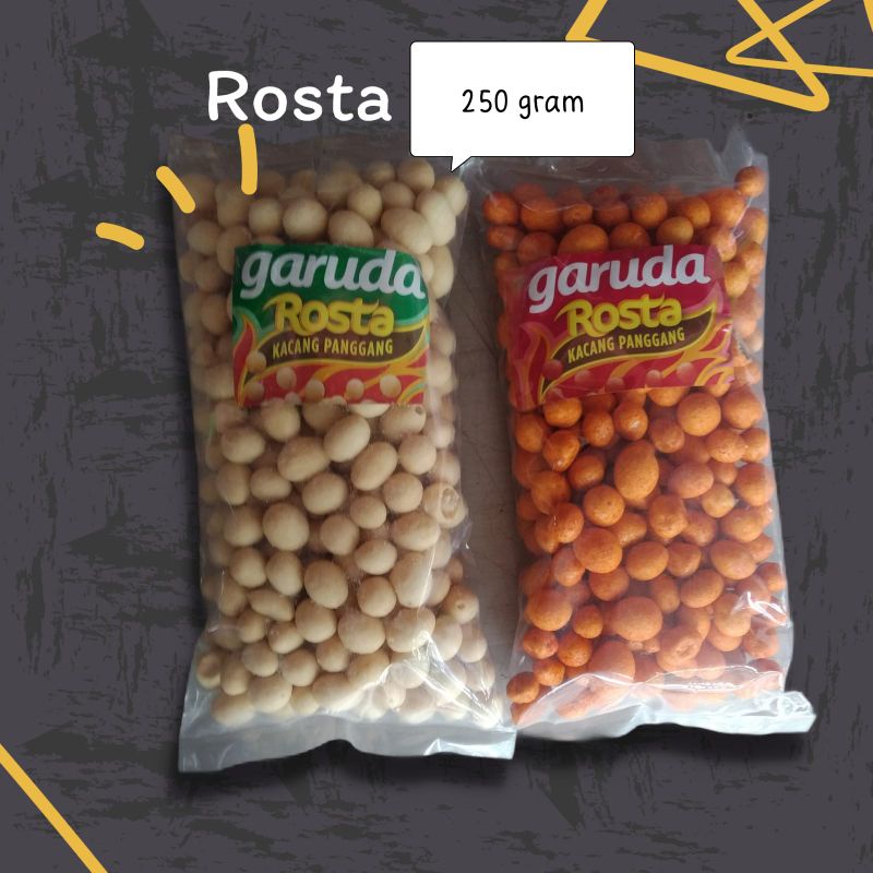 Jual Kacang Garuda Rosta Bawang/ Pedas Snack Brand Grosir 250 gram ...