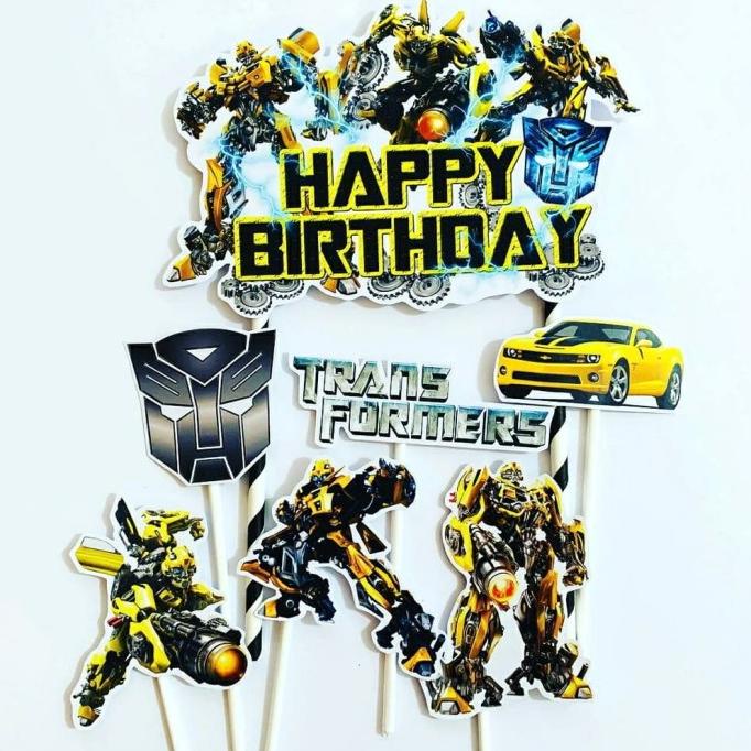 Jual Transformer Bumblebee Only Topper Cake Birthday/Hiasan Kue Ulang ...