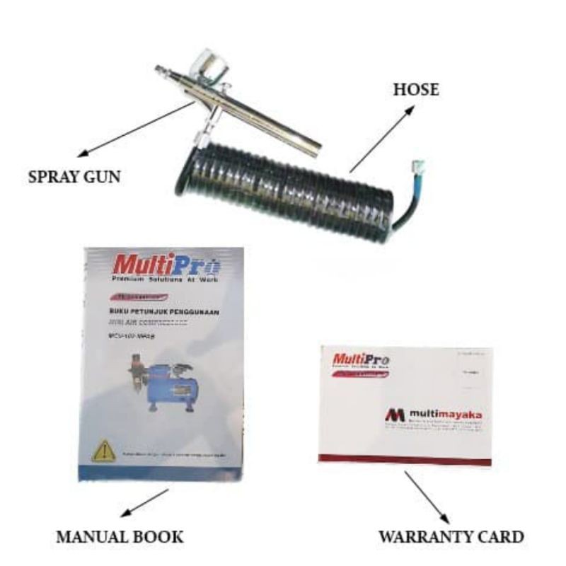 Jual Mini Air Compressor Paint Brush Multipro MCV102 MPAB Hobby Air