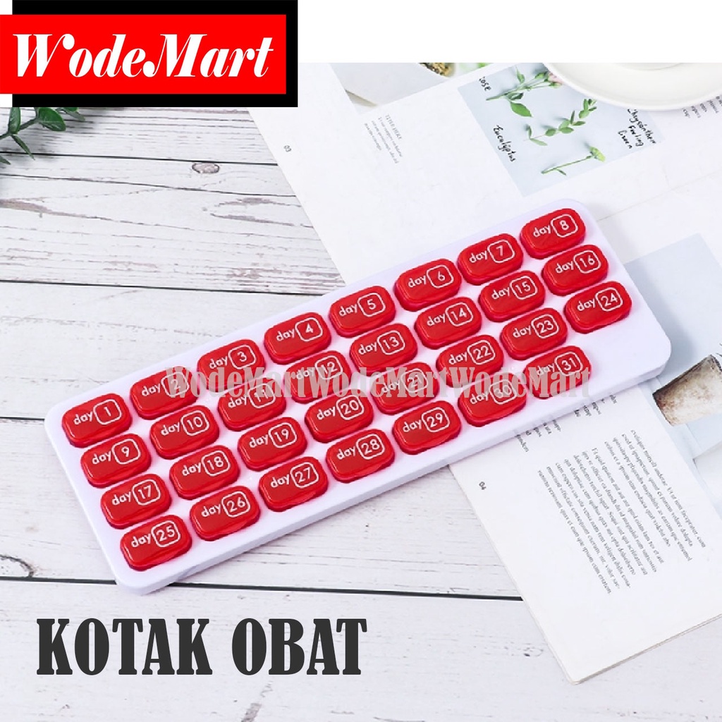 Jual Tempat Obat Bulanan Kotak Obat Model Keyboard 31 Hari Monthly Pill