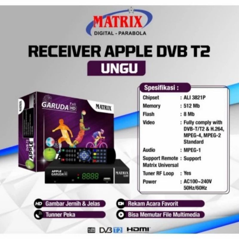 Jual DISTRIBUTOR RECEIVER SET TOP BOX MATRIX GARUDA DVB T2 DIGITAL ...