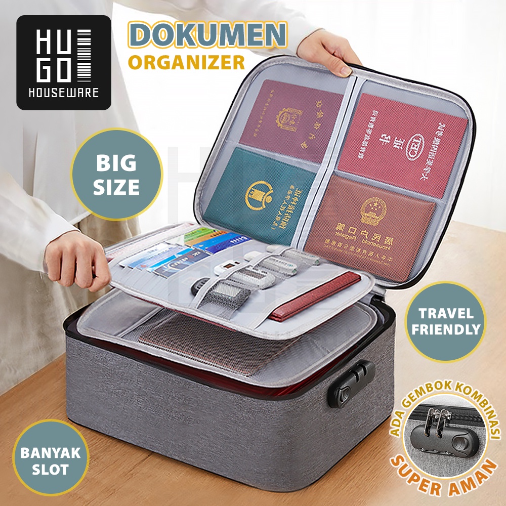 Jual HUGO Tas Dokumen Tempat Penyimpanan File Surat Travel Bag dengan ...