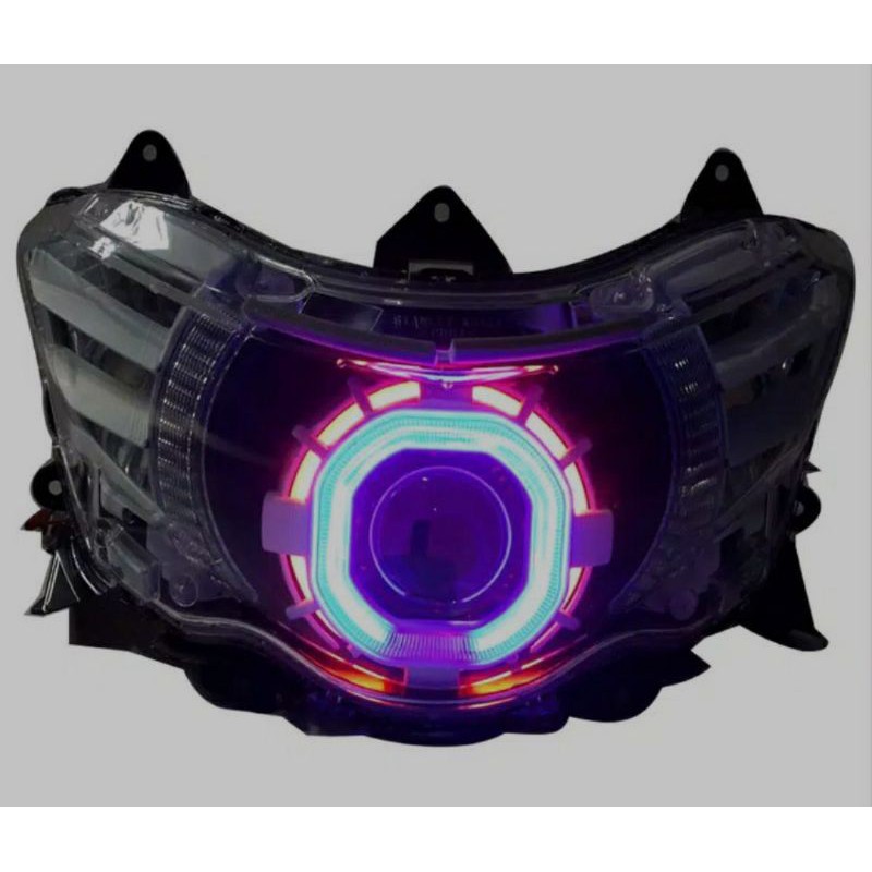 Jual Paket projektor led plus reflektor lampu depan motor mio soul GT ...