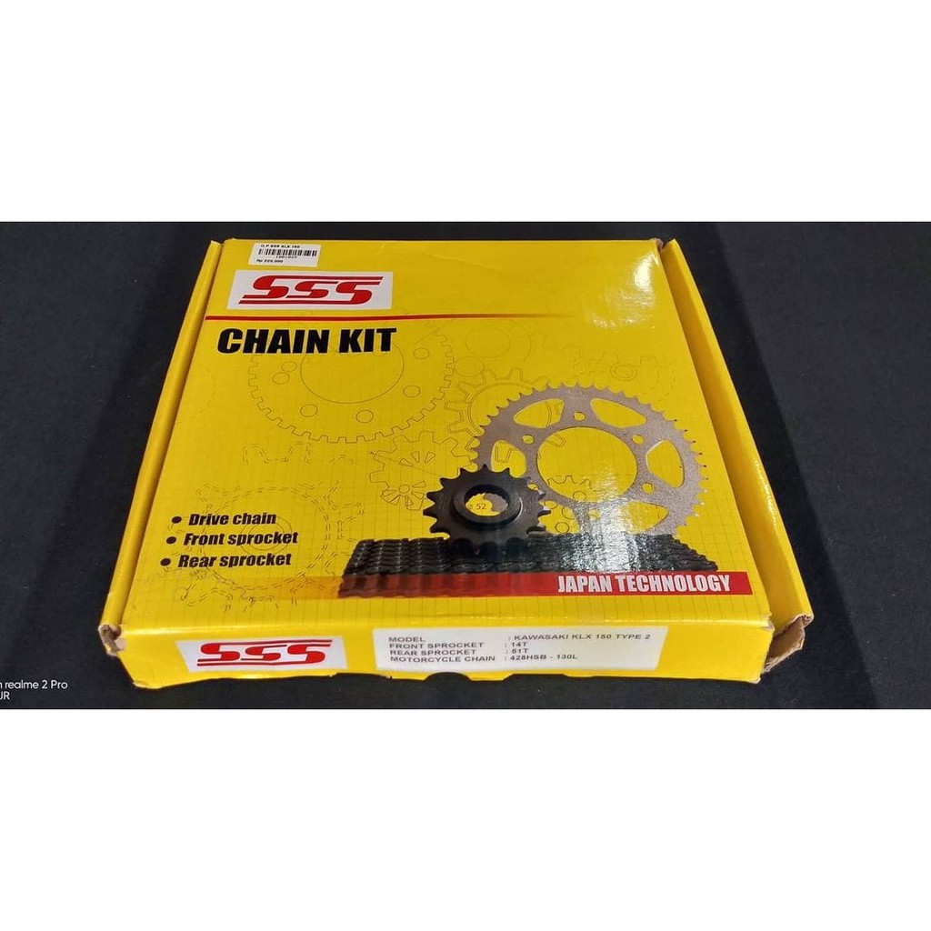 Jual SSS Chain Kit Gear Set Gir Set KLX tipe 2 type 2 Trabas Supermoto