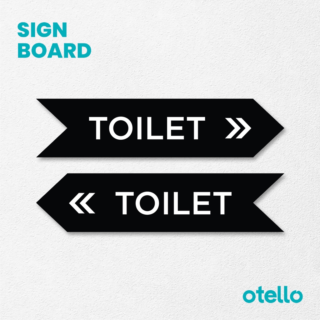 Jual Otello Sign Tulisan Toilet Umum WC Restroom Pria Wanita Label Arah ...