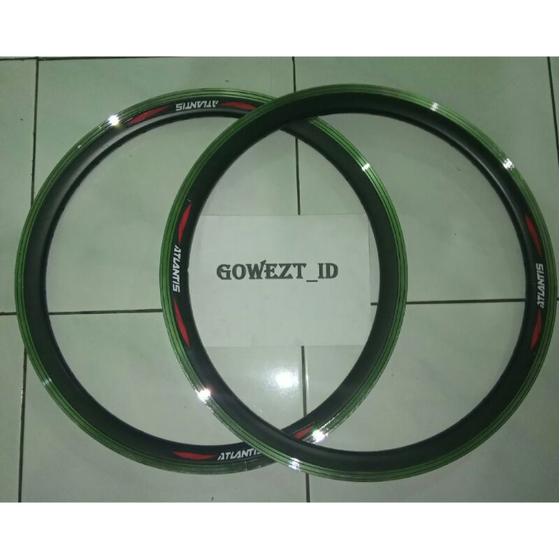 Jual Velg Rims Sepeda Ukuran 20 Alloy 36 Holes Double Wall ATLANTIS ...