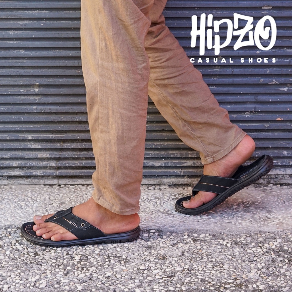 Jual Sandal Pria Kulit Hipzo CT021 Original Kasual Japit Jual Sandal Pria Kulit Hipzo CT021 Original Kasual Japit