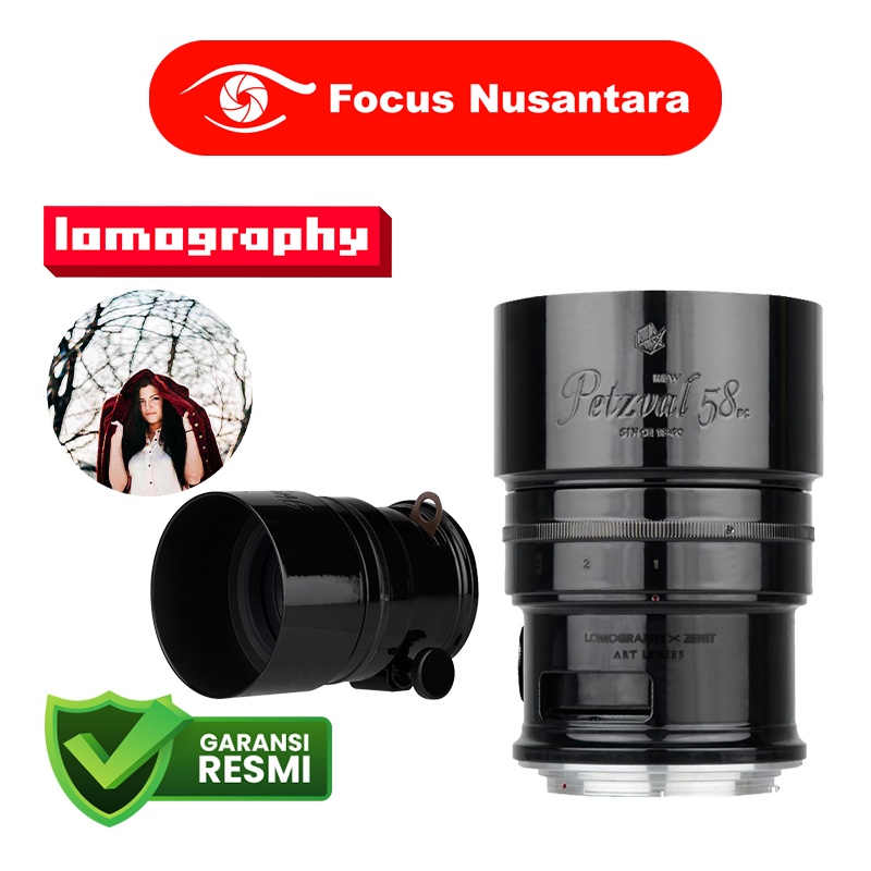Jual LOMOGRAPHY Petzval 58 Bokeh Control Art Lens - Black (Canon