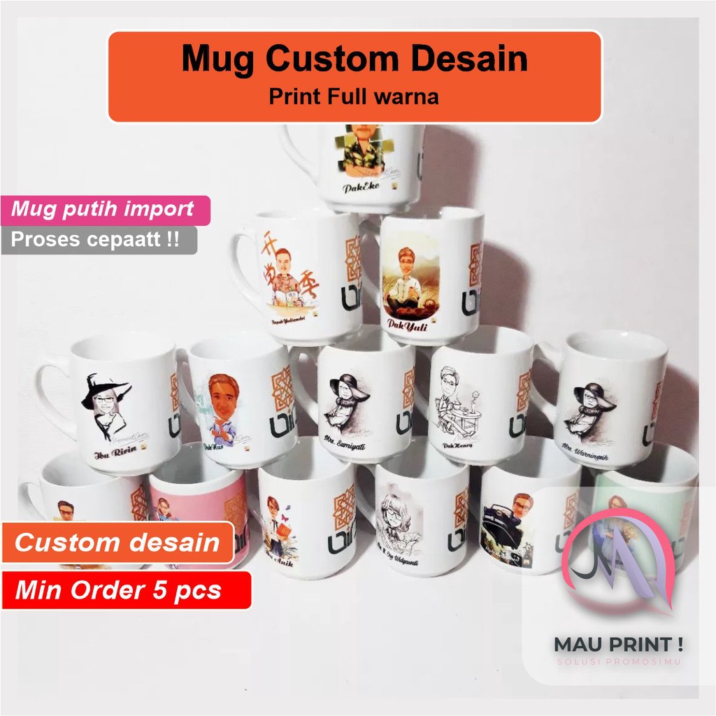 Jual Mug Gelas Cangkir Custom Desain Hadiah Kado Pernikahan Ultah Unik Foto Bebas Anime Kpop 4820