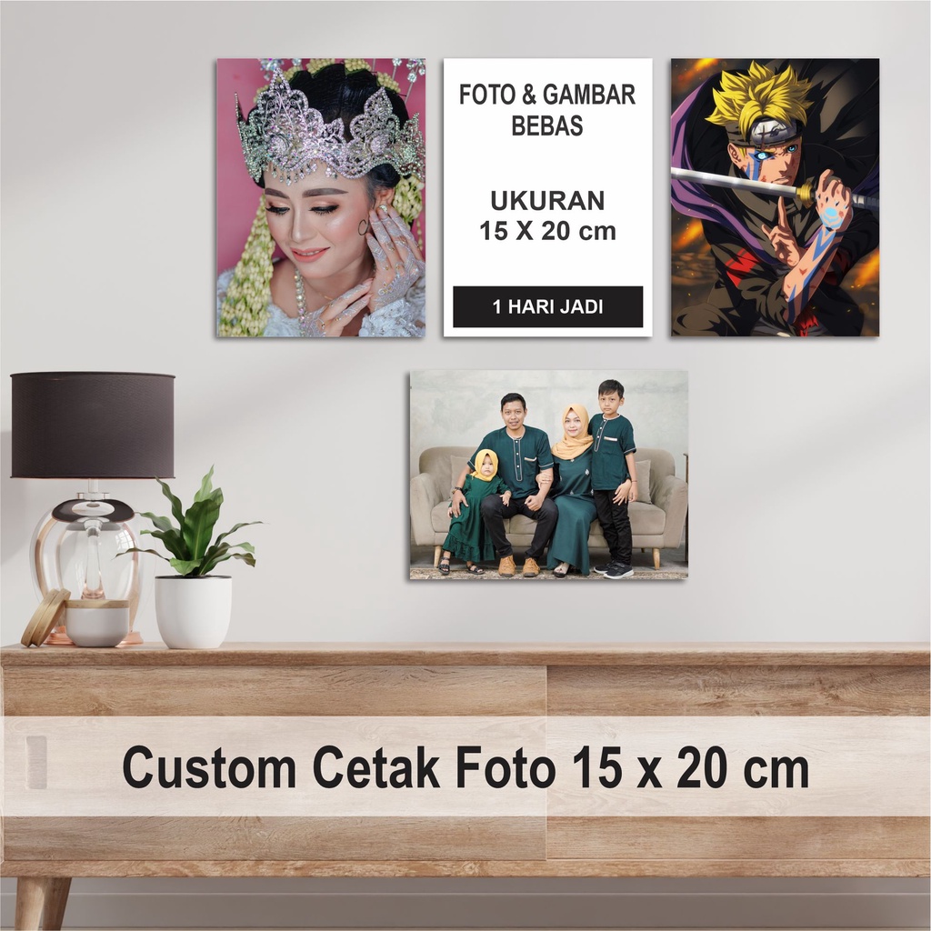 Jual Wall Decor Cetak Foto Uk X Cm Custom Foto Cetak Poster Kayu