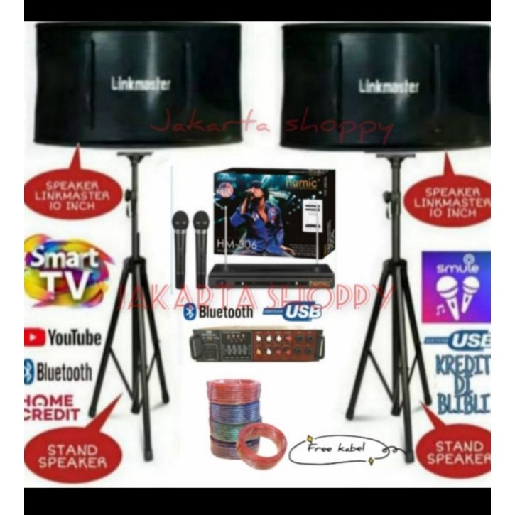 Jual Paket Karaoke Sound System Linkmaster 10 Inch Upgrade Ampli Power