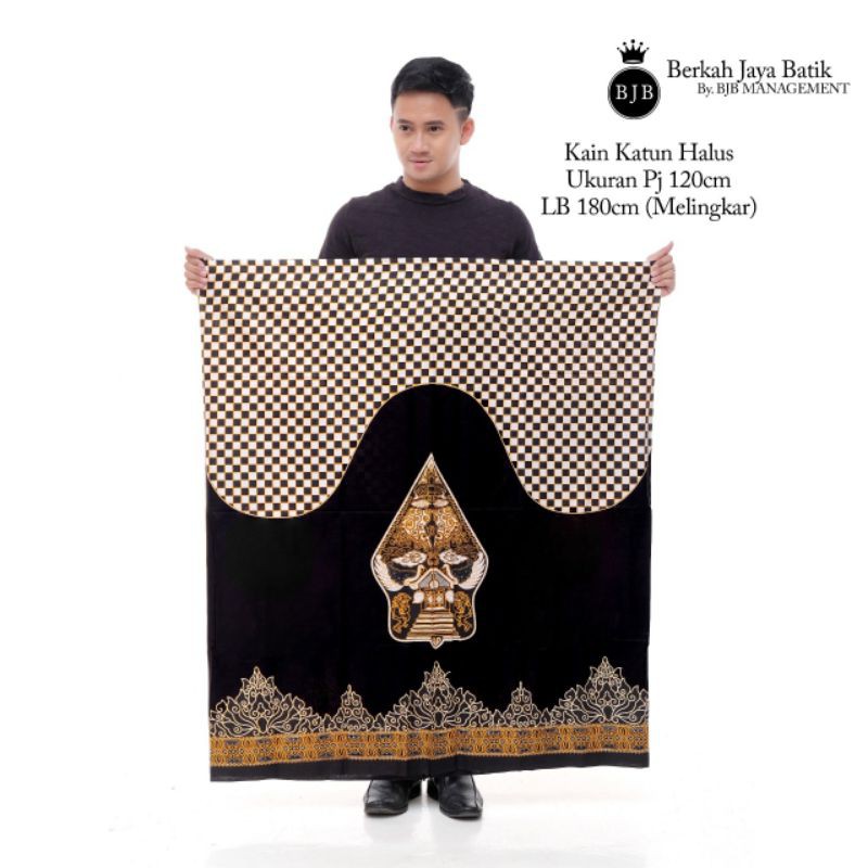 Jual Sarung Batik Halus Motif Wayang Gunungan Warna Kuning Sarung