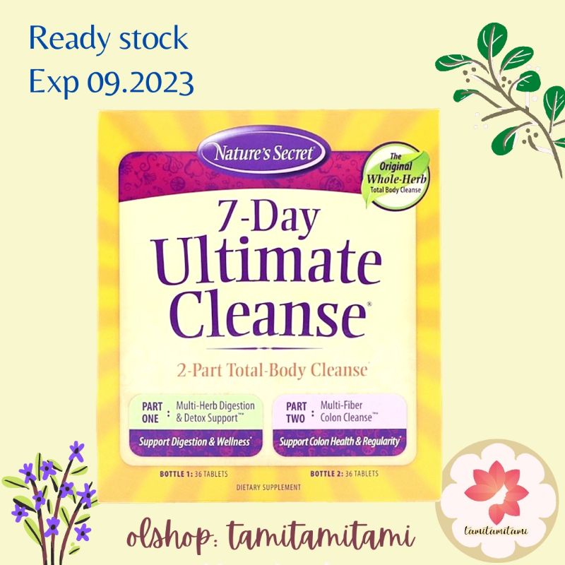 Jual Nature's Secret 7 Day Ultimate Cleanse 2 Part Total Body Cleanse