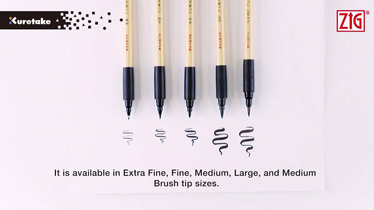 Jual ZIG Kuretake Bimoji Fude Pen Extra Fine Black | Shopee Indonesia