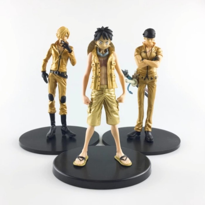 Jual Luffy Zoro Usop Sanji Ace-One Piece Action Figure Set - Seri Gold ...