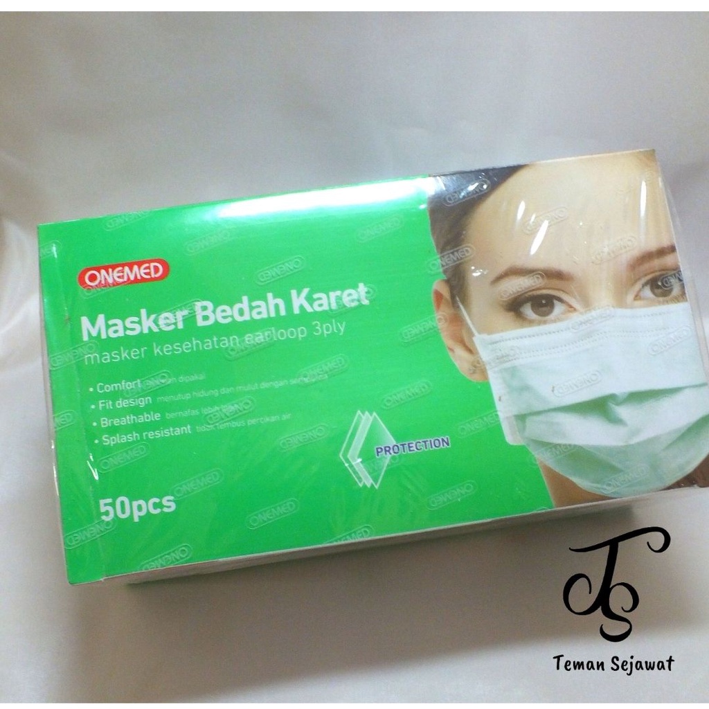 Jual MASKER EARLOOP BEDAH ONEMED MEDIS 3 PLY ISI 50 ORI | Shopee Indonesia