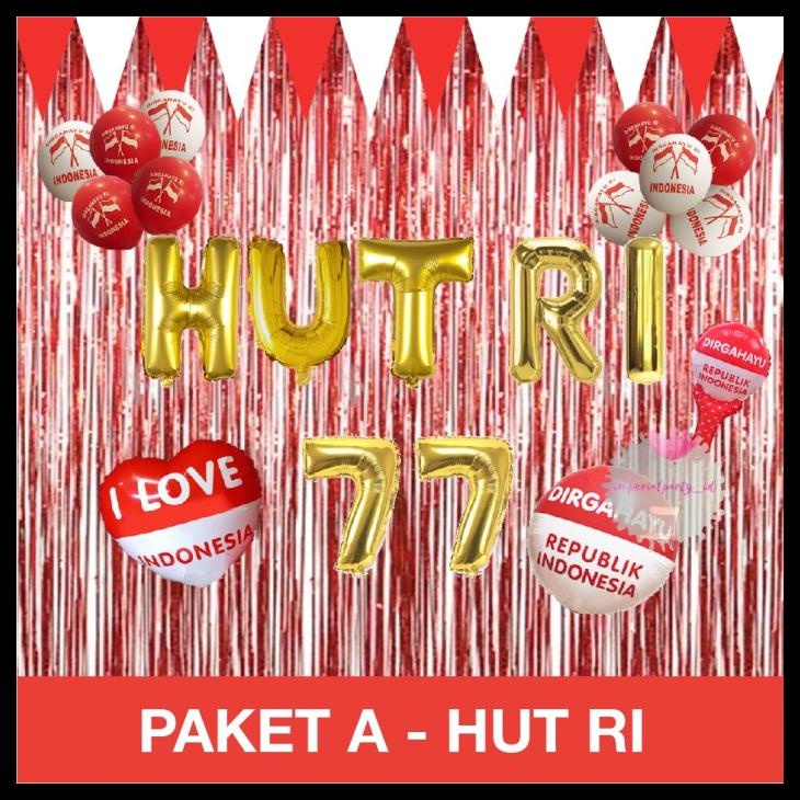 Jual Paket Dekorasi Hiasan Balon Dirgahayu Hut Ri 17 Agustus Merah Putih Kode 825 Shopee Indonesia 0969