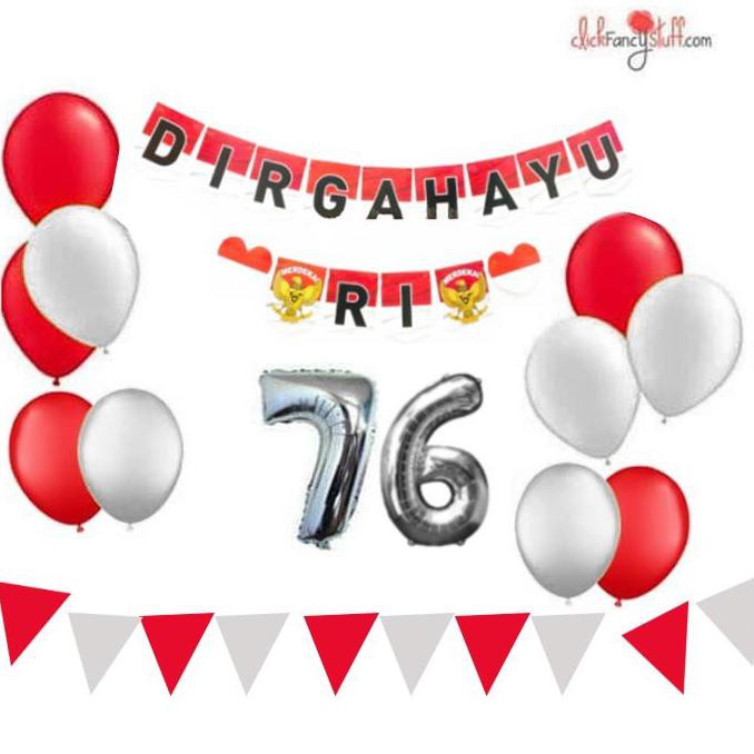 Jual Paket Murah Dekorasi Hiasan Dirgahayu Hut Ri 17 Agustus Balon Banner Shopee Indonesia 7877