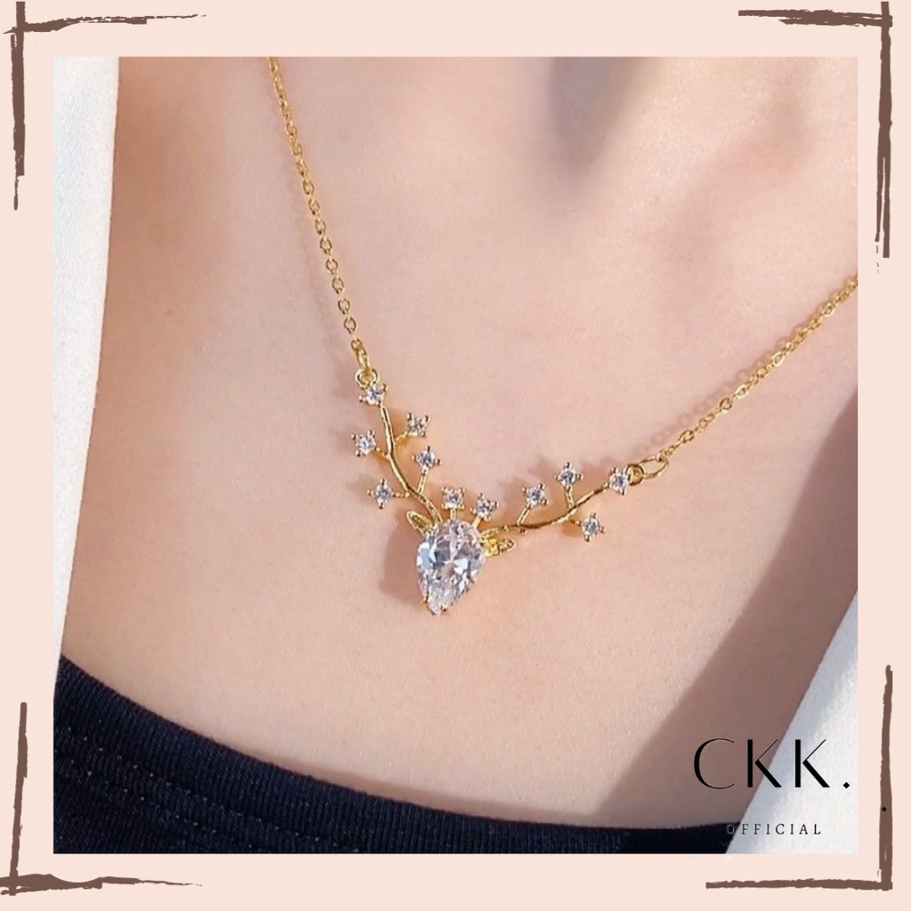 Jual ~ CKK ~ Kalung Mutiara Silver Model Tanduk Rusa | Shopee Indonesia