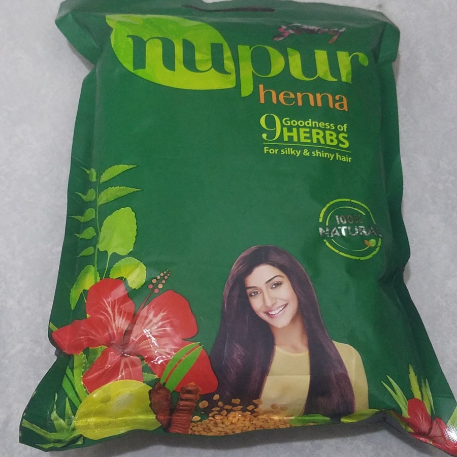 Jual Godrej Nupur Henna Goodness Of 9 Herbs 100% Natural 400g | Shopee