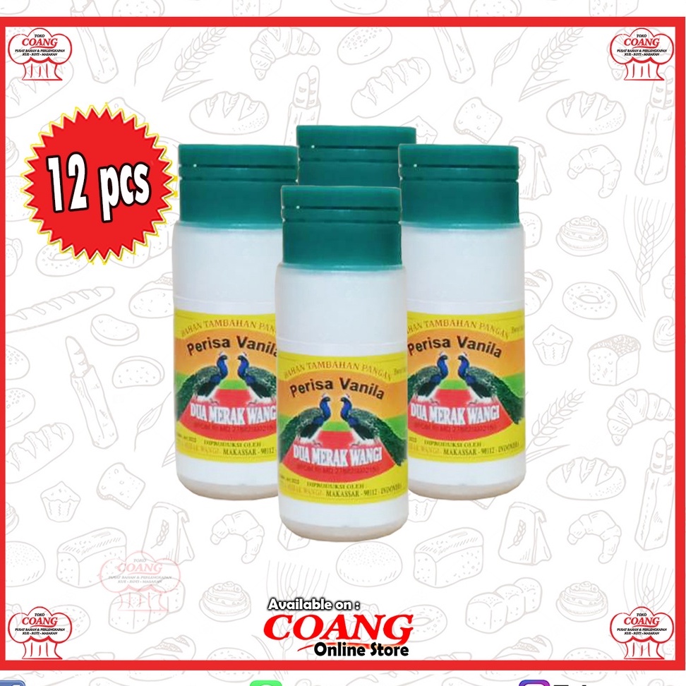 Jual DUA MERAK VANILI BUBUK 12 x 30 GR - PERISA VANILA (1 LUSIN