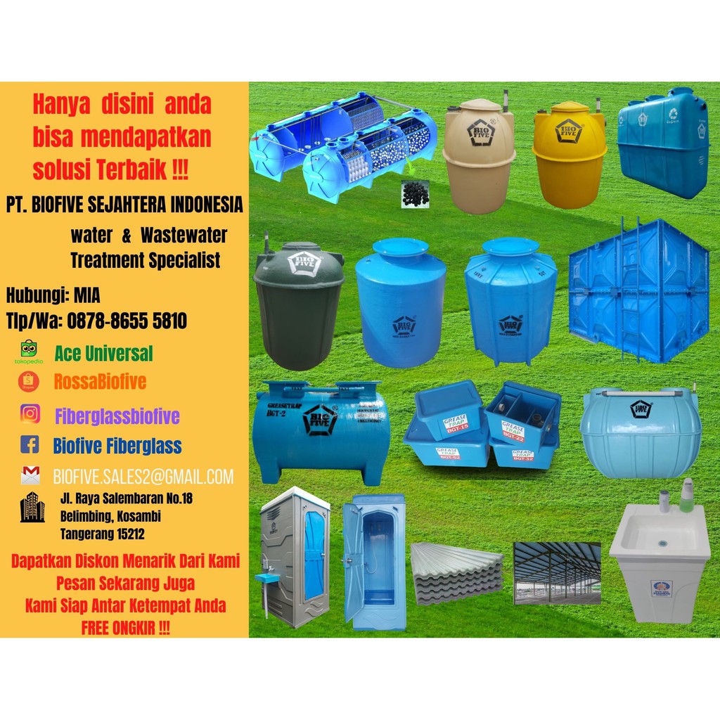 Jual Septic tank Biofilter ramah lingkungan kap. 1000 liter SUPER ...