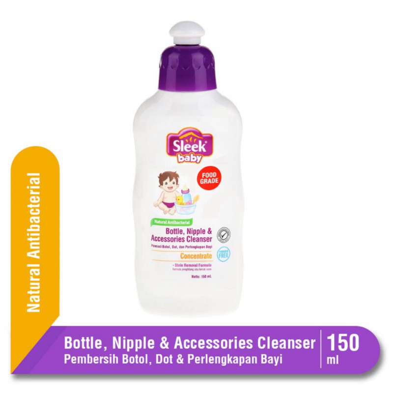 Jual Sleek Baby Bottle Nipple Cleanser 150ml - Sabun Cuci Botol Bayi ...