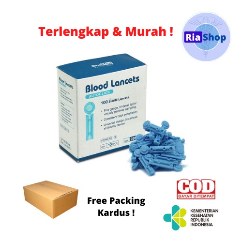Jual JARUM BLOOD LANCETS ONEMED ( 1 BOX ISI 100 PCS ) Shopee Indonesia