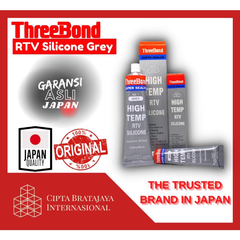 Jual Lem Packing RTV Silicone Grey Kualitas Jepang 75gr - Threebond ...
