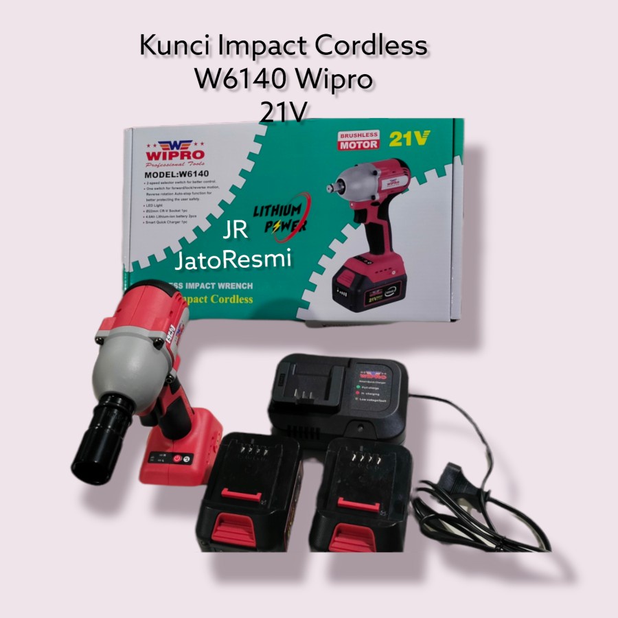 Jual Impact wrench cordless 21 volt wipro 1/2 W6140 Shopee Indonesia