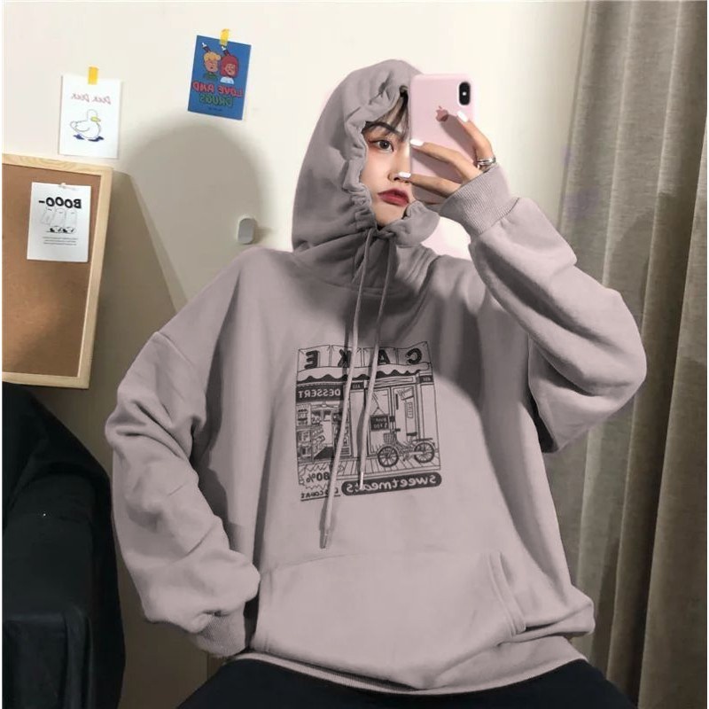 Sweater hoodie 2025 wanita shopee