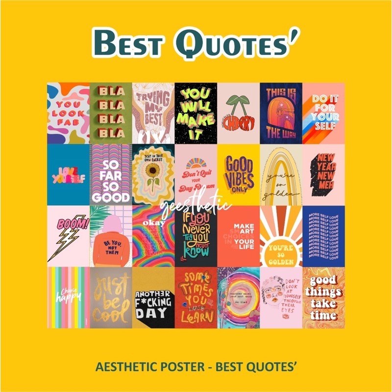 Jual BEST QUOTES POSTER POSTER AESTHETIC WALLPOSTER POSTER DINDING 