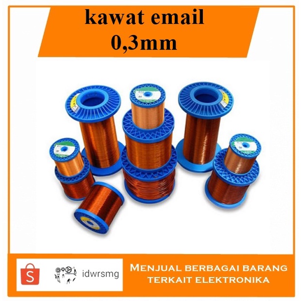 Jual kawat email tembaga diameter 0.3mm 0,3mm harga per meter Shopee