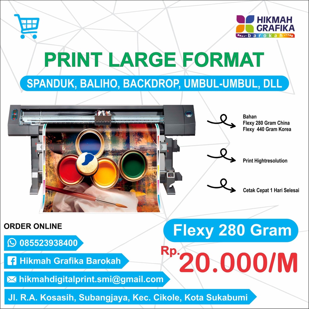 Jual Cetak Banner OUTDOOR / Cetak Spanduk Baliho / Print Banner Flexy ...