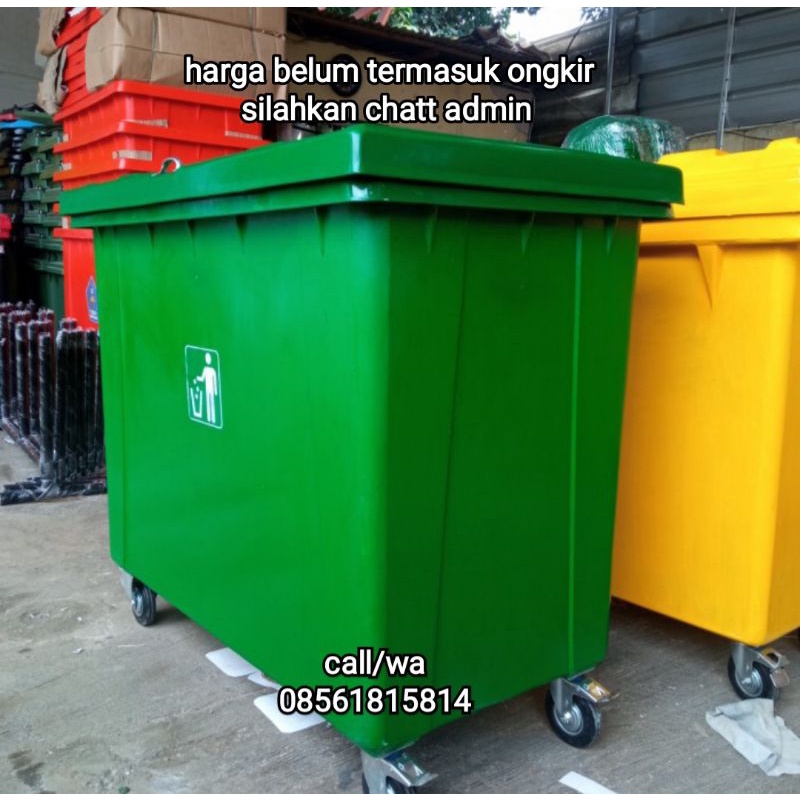 Jual Tempat Tong Sampah Besar Kapasitas 680 Liter Roda Fiber | Shopee ...
