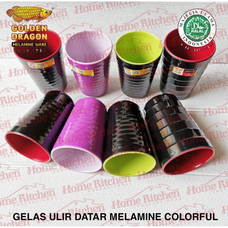 Jual B03a1 B03a5 Gelas Ulir Datar Melamine Golden Dragon Food Grade