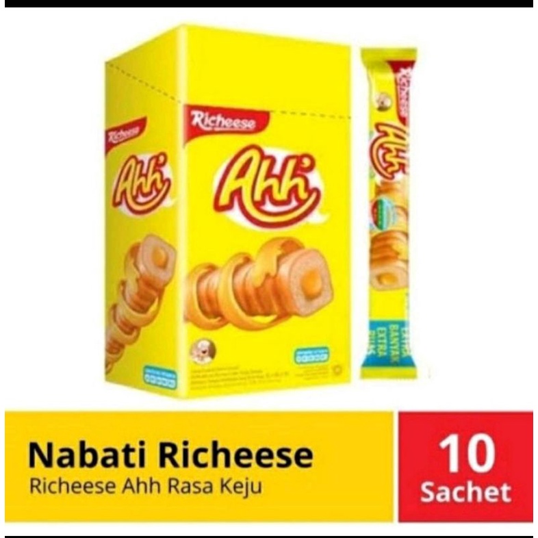 Jual NABATI AHH RICHEESE SNACK RASA KEJU BOX 140 GRAM ISI 10 PC ...