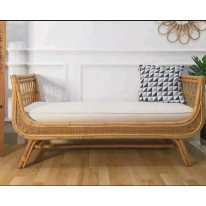 Jual Bench Sofa Rotan Panjang 3 seater / sofa santay kursi panjang ...