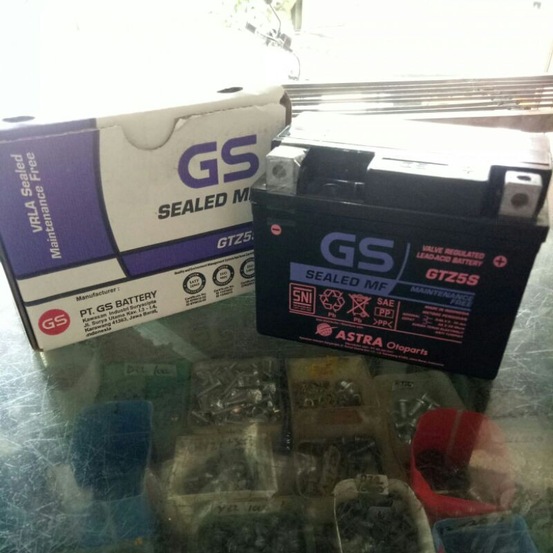 Jual AKI GTZ5S GS SEALED MF / BATTERY GS / HANDAYANI MOTOR | Shopee