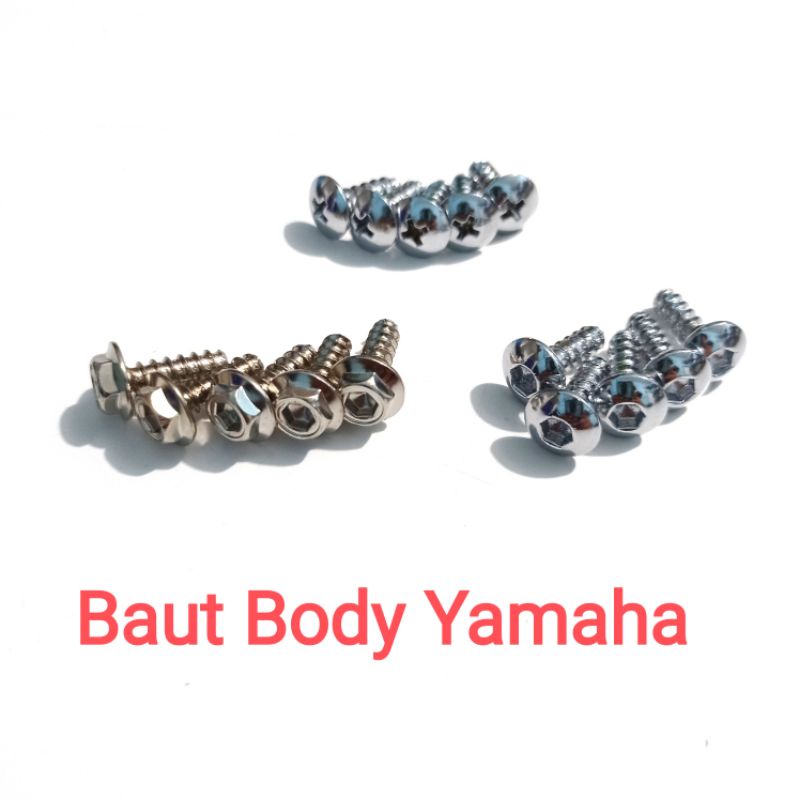 Jual Pcs Baut Body Motor Yamaha Baut Body Crome Yamaha Pcs Shopee Indonesia